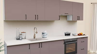 Кухня на заказ Пастель какао 1218